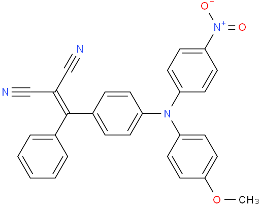 2-((4-((4-methoxyphenyl)(4-nitrophenyl)amino)phenyl)(phenyl)methylene)malononitrile