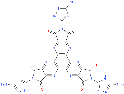 2,7-bis(3-amino-1H-1,2,4-triazol-5-yl)-12-(5-amino-4H-1,2,4-triazol-3-yl)-1H-pyrrolo[3,4-b]pyrrolo[3',4':5,6]pyrazino[2,3-f]pyrrolo[3',4':5,6]pyrazino[2,3-h]quinoxaline-1,3,6,8,11,13(2H,7H,12H)-hexaone