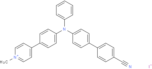 4-(4-((4'-cyano-[1,1'-biphenyl]-4-yl)(phenyl)amino)phenyl)-1-methylpyridin-1-ium iodide