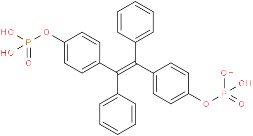 (1,2-diphenylethene-1,2-diyl)bis(4,1-phenylene) bis(dihydrogen phosphate)